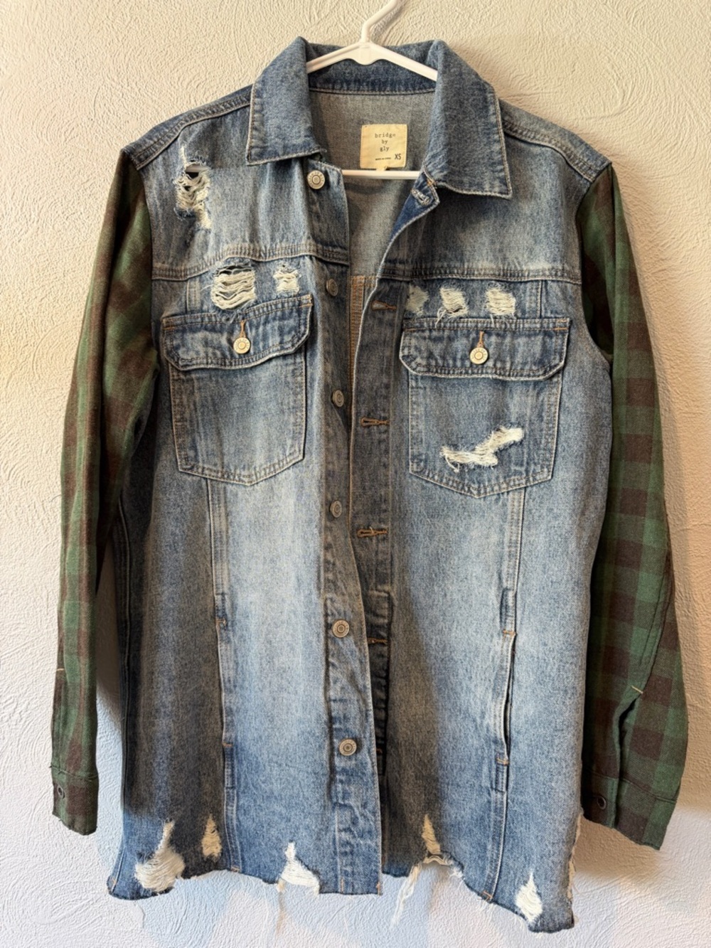 Bridge by Gly Oversized Denim Jacket, size XS